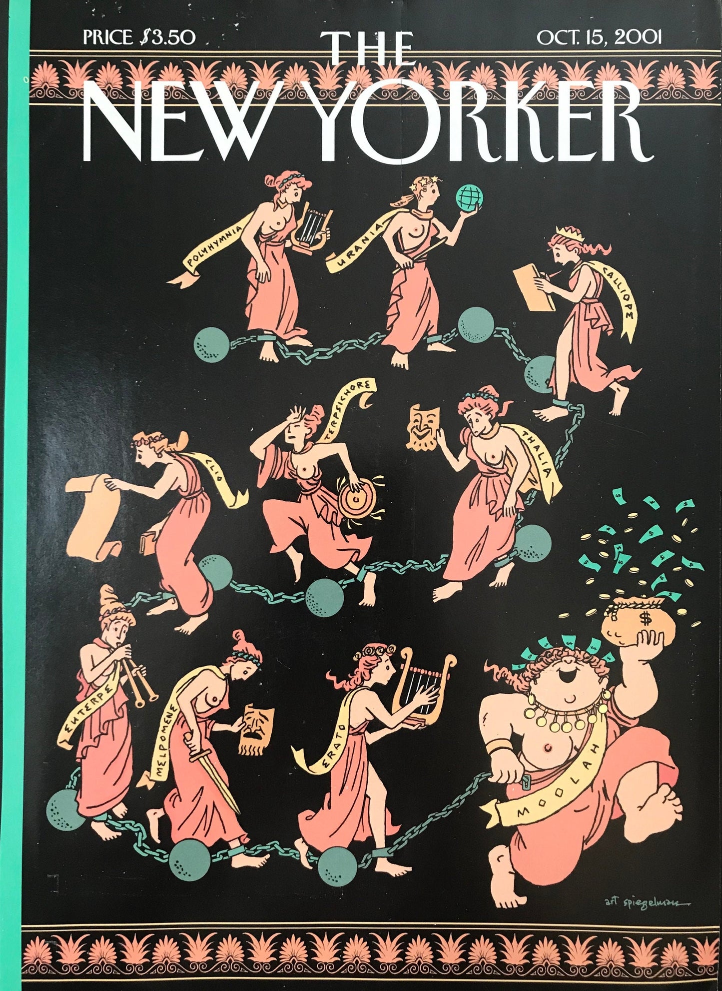 NEW YORKER Magazine cover only - October 15, 2001