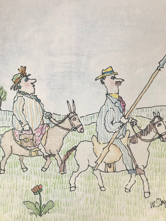 New Yorker Magazine - April 29, 1991 - Cover only - couple horseback riding - by William Steig