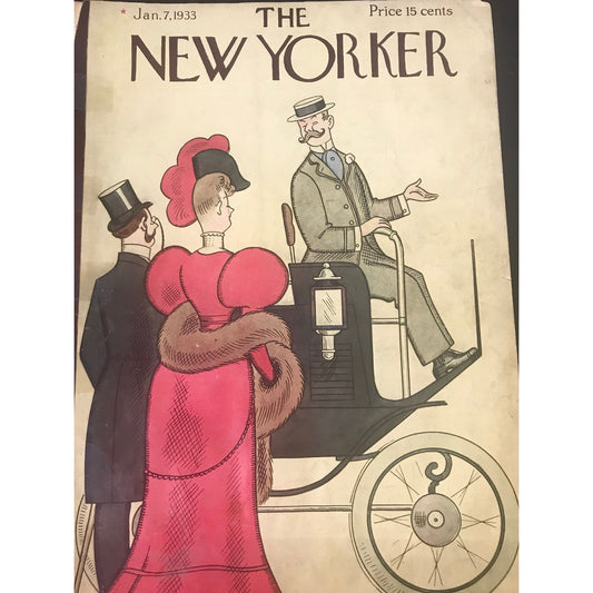 Rare January 7, 1933- Your choice: cover only OR complete issue  of The New Yorker Magazine - nearly 90 years old!