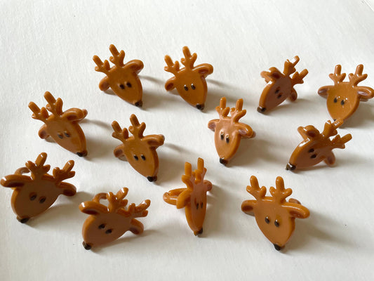 Reindeer plastic ring cake toppers
