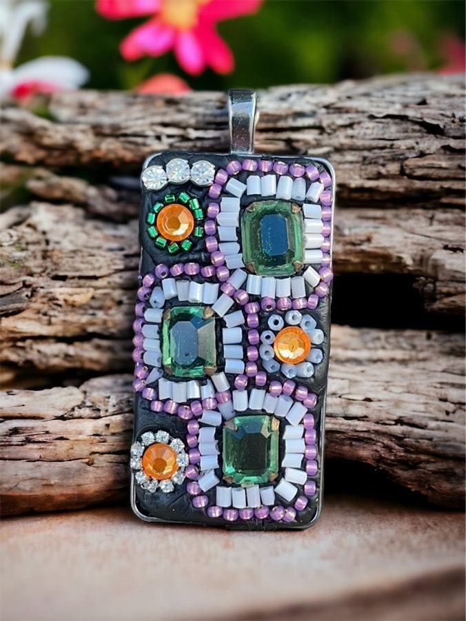 My handmade mosaic necklace pendant