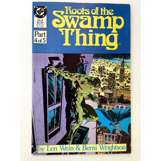 Vintage comic book like new - Roots Of Swamp Thing Part 4 - October 1986