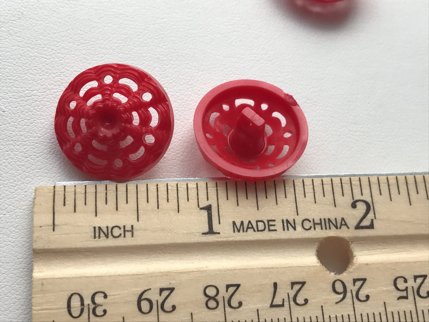 Set of unique domed vintage buttons