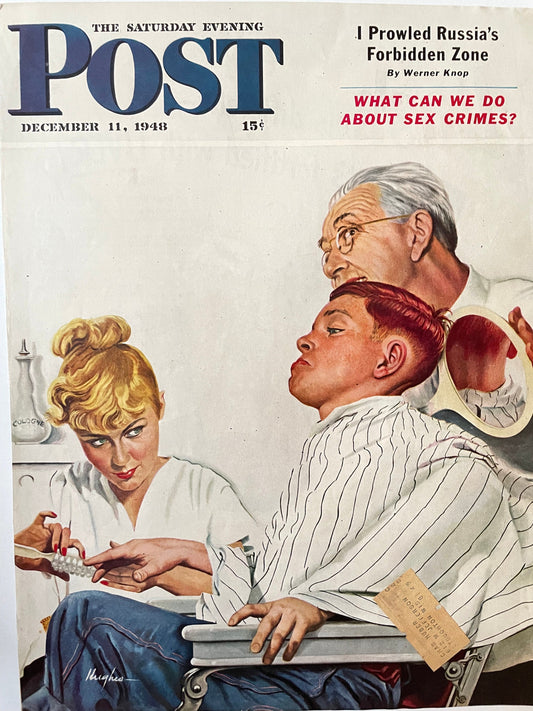 RARE - Saturday Evening Post - Original Cover - December 11, 1948