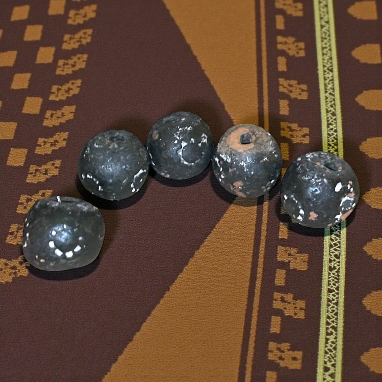 Vintage Terracotta Clay Beads – Natural Rustic Beads, Unique Craft & Jewelry Supply - 10 mm x 10 mm