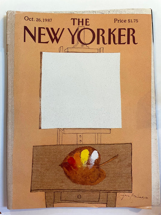 October 26, 1987 - COMPLETE ISSUE of The New Yorker Magazine - fall paint pallette on leaf