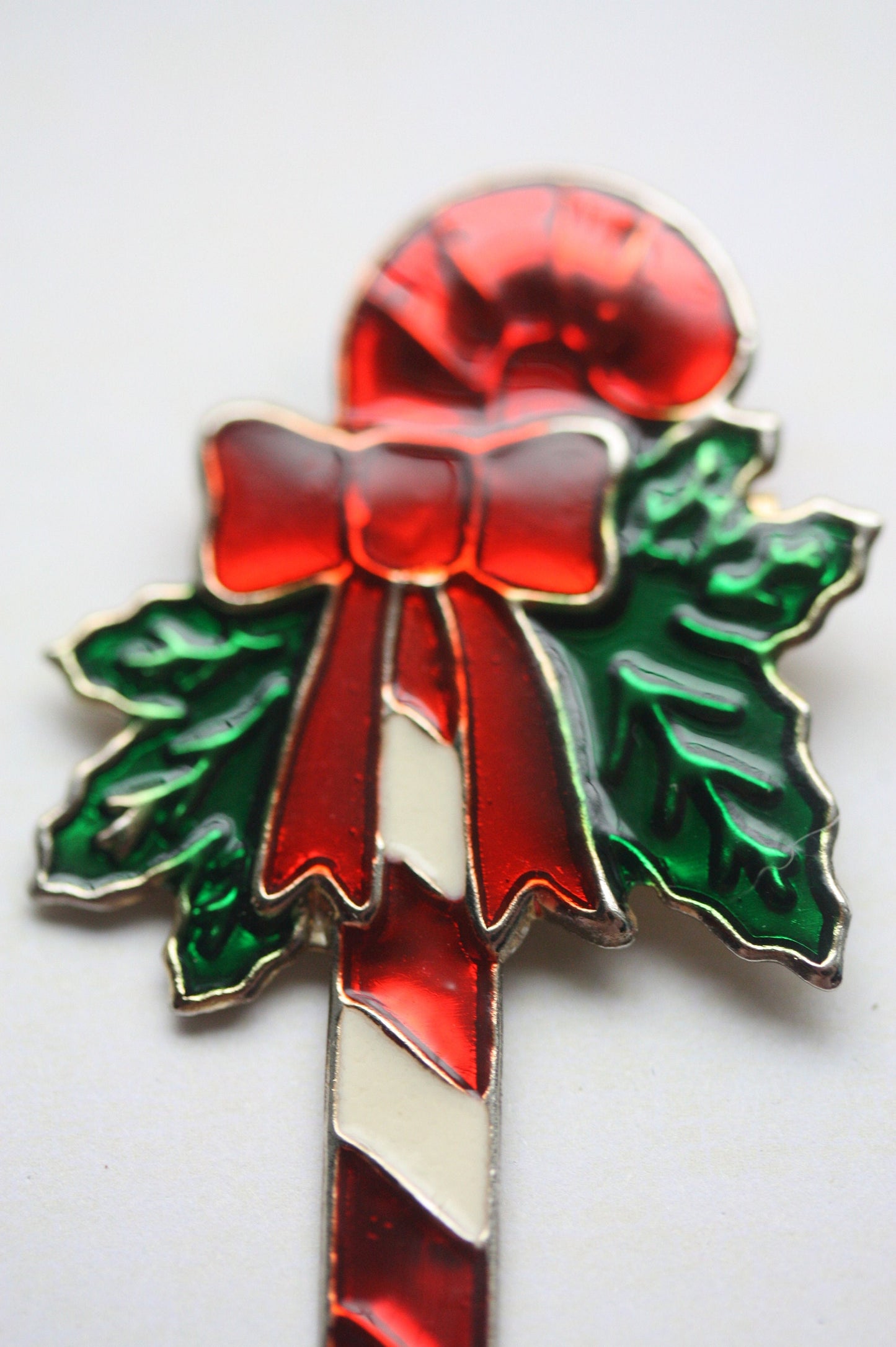 Candy cane vintage lapel pin - perfect for the holidays
