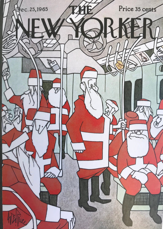 POSTCARD of an original vintage New Yorker Magazine cover from December 25, 1965 - ready to frame or to send to a friend