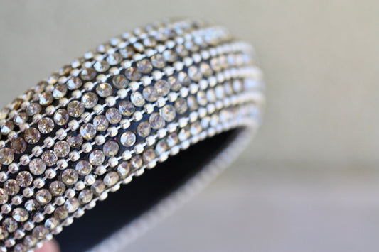 Sparkly rhinestone vintage cuff bangle bracelet
