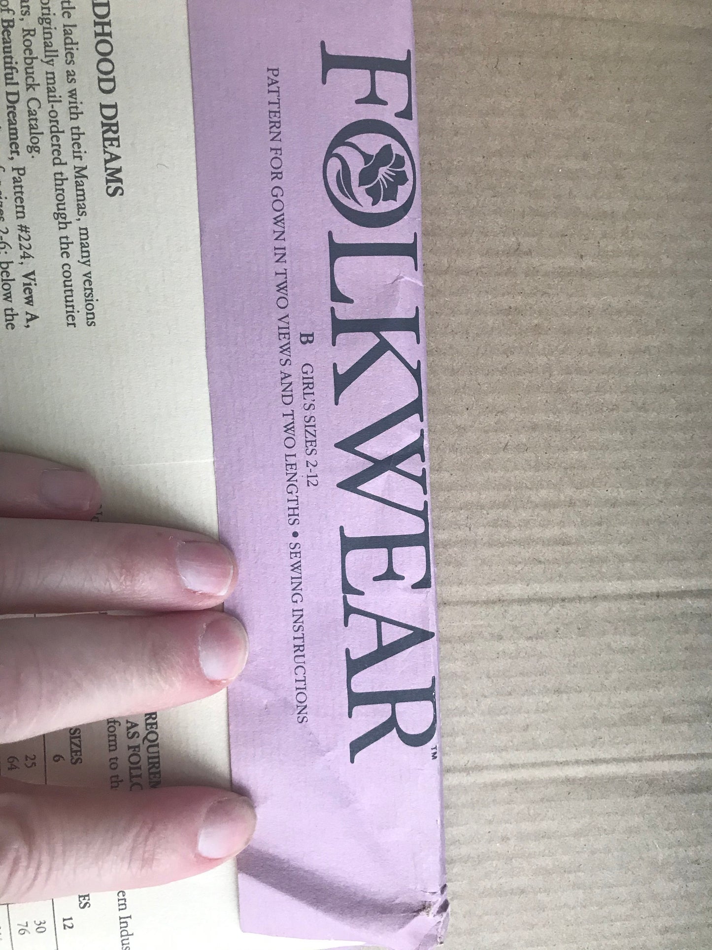 RARE Folkwear sewing pattern #225 - uncut - Sewing Pattern - Childhood Dreams