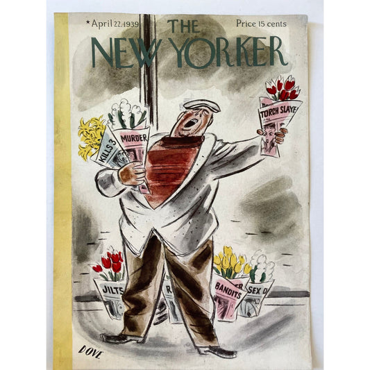 Very Rare, Very old NEW YORKER Magazine original cover - April 22, 1939