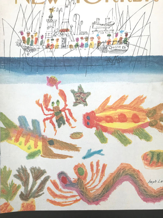 Rare - January 14, 1967 - The NEW YORKER Magazine original cover - underwater life, sea life, ocean life, the beach