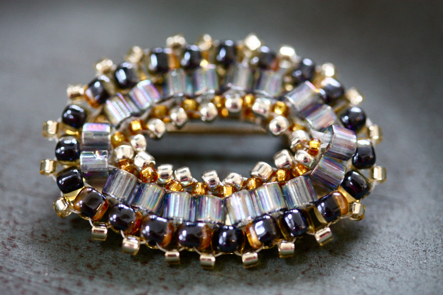 Tiny little 1-inch beadwork lapel pin