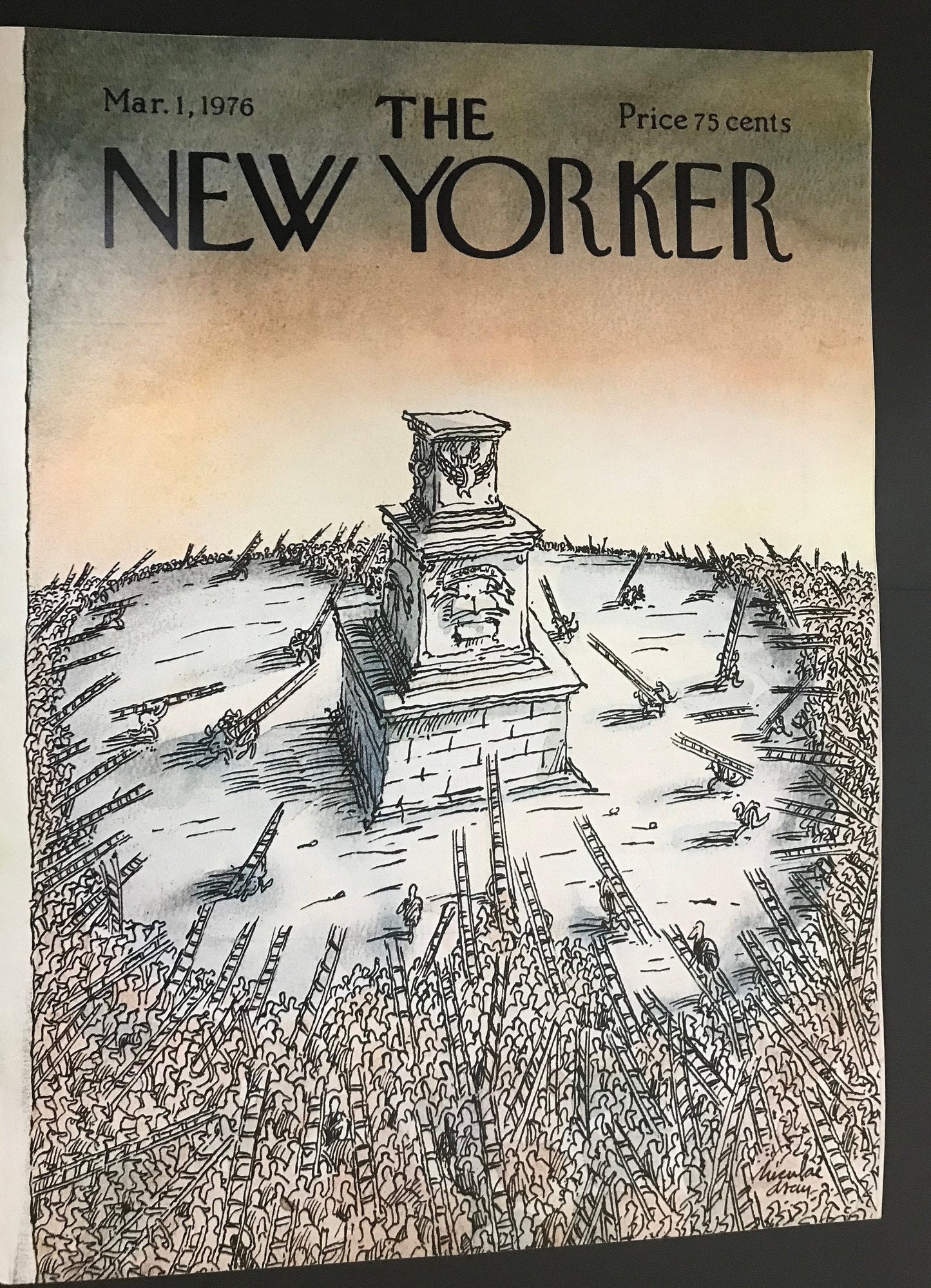 March 1, 1976 - The NEW YORKER Magazine original cover - Niculae Asciu