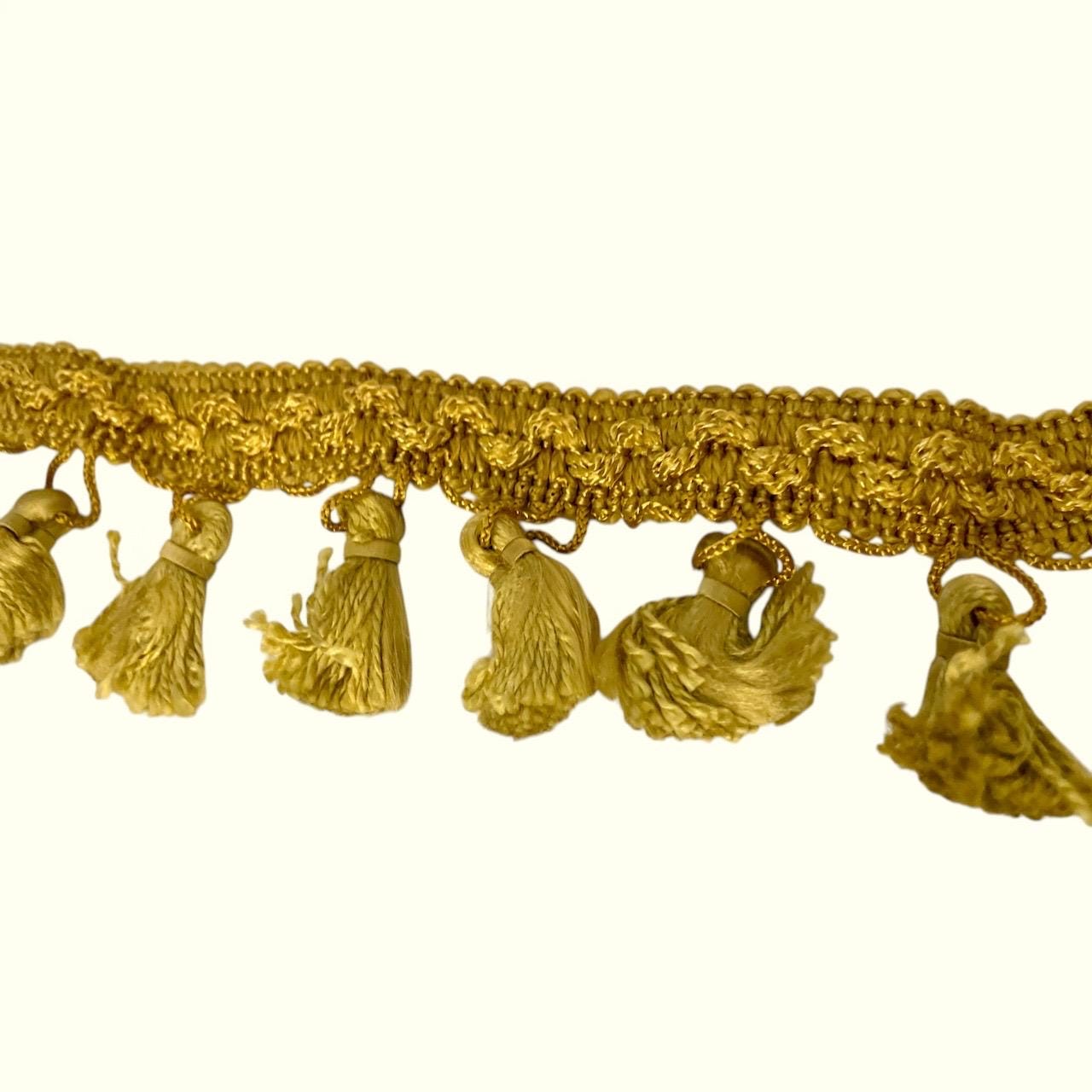 Vintage MCM gold tassel trim - great for upholstery or other sewing projects - 48"