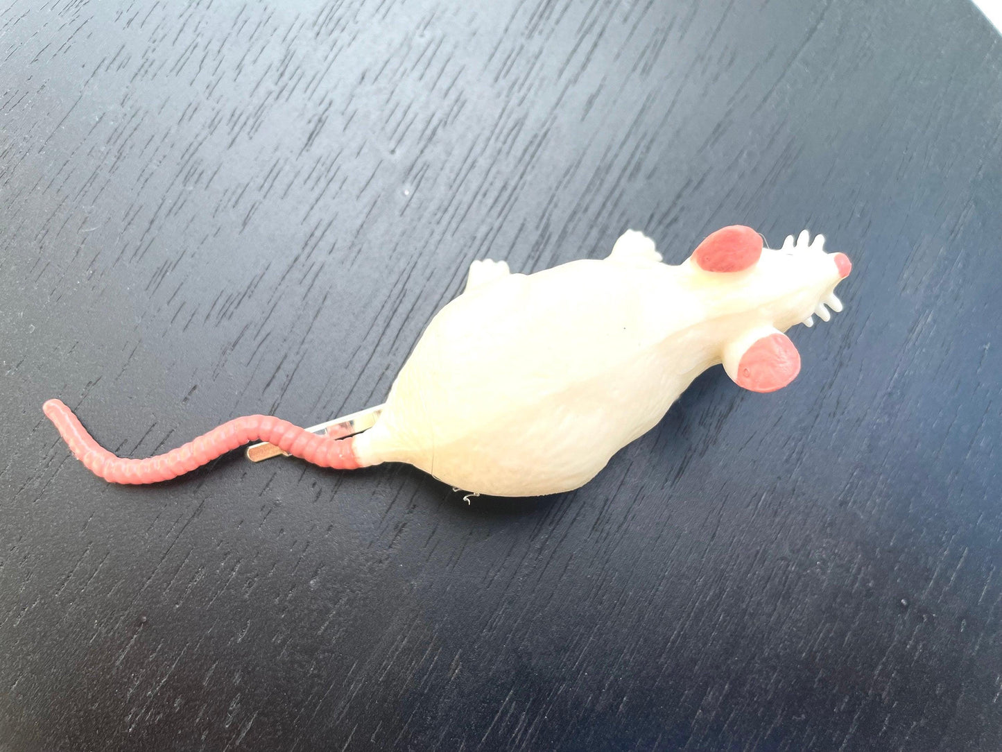 Fun Halloween Rat Hair Pin - scary, spooky Halloween jewelry, fun gag gift