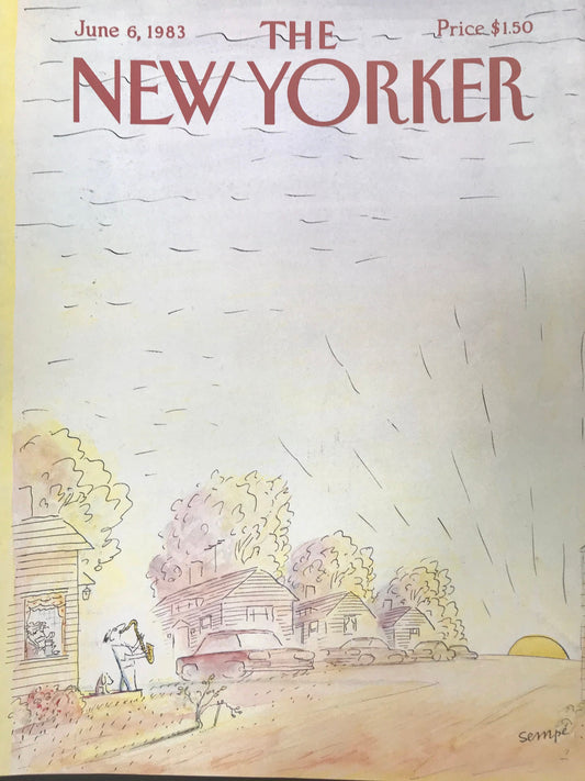 The NEW YORKER cover only - June 6, 1983 - Saxophone player