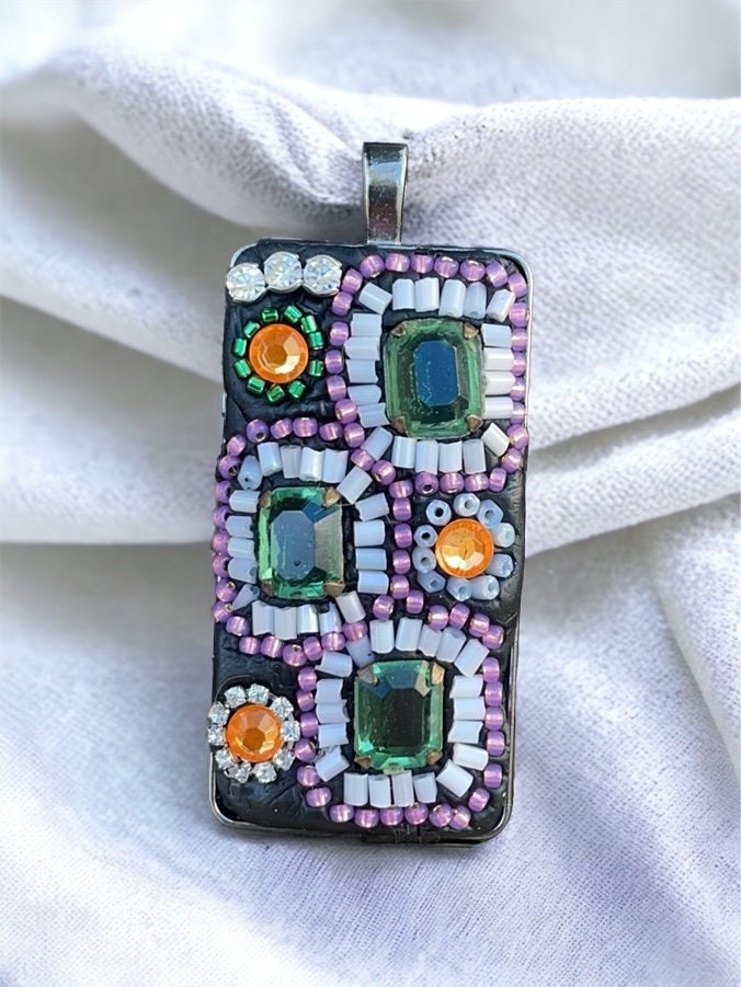 My handmade mosaic necklace pendant