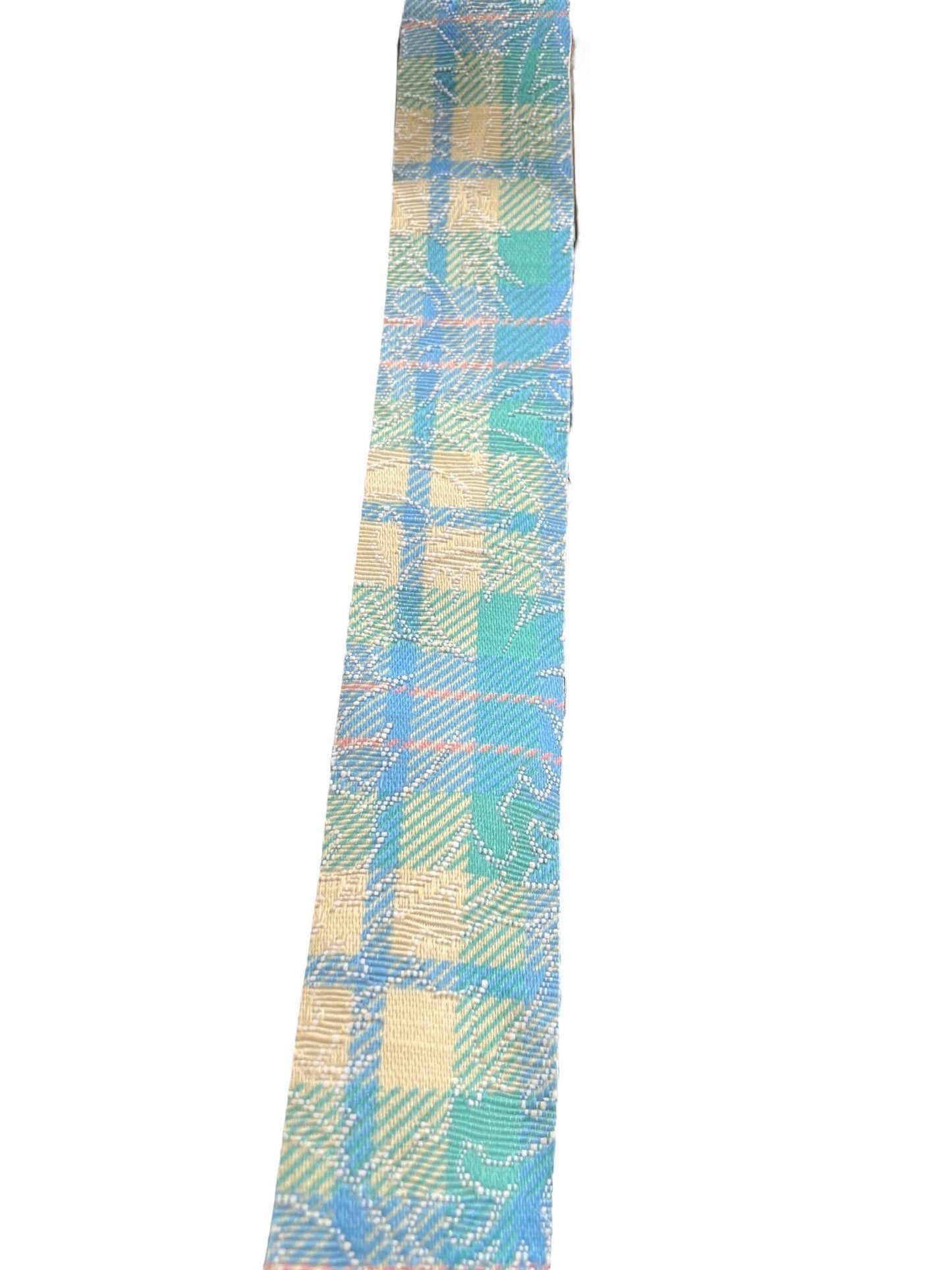 10 yards vintage Designer Dispatch Ribbon Trim Edging ~ Craft Sewing Embellishment - Brocade plaid - 1.25" wide