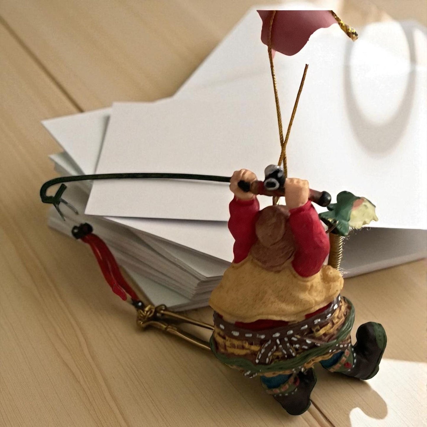 Santa fishing - Christmas ornament