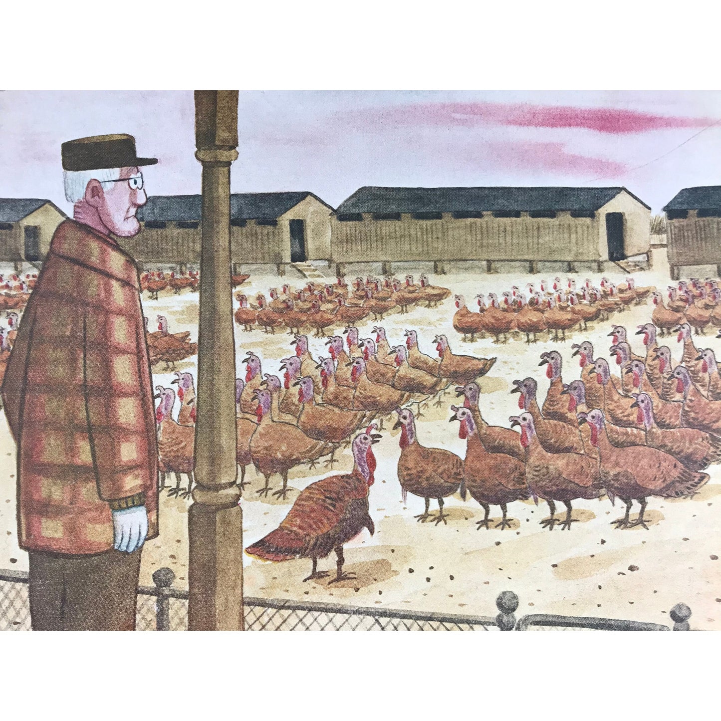 NEW YORKER Magazine cover - November 27, 1978 - turkeys