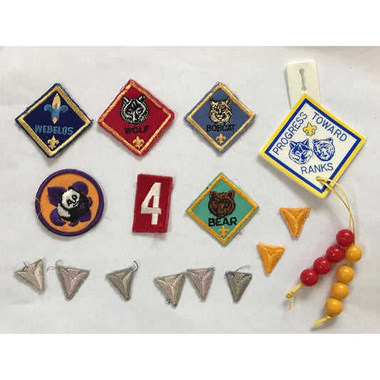 Boy Scouts Of America Webelos Patches Pins & Rank Progression Set