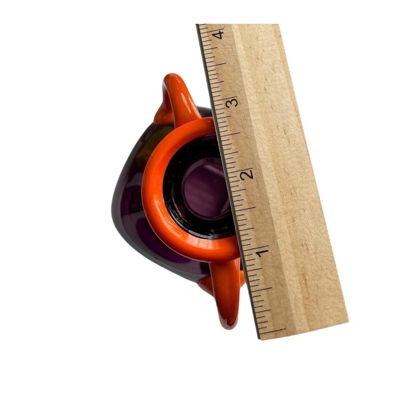 Orrefors Sweden Art Glass Vase by Erika Lagerbielke, Amethyst & Amber, Signed 1992 Scandinavian Design