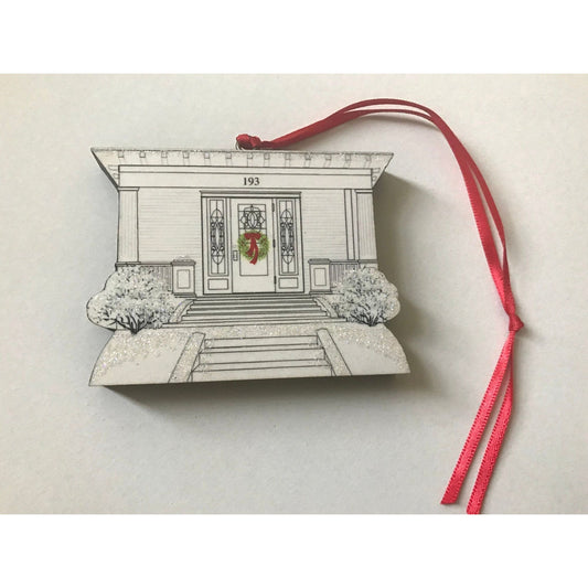 Brandywine Woodcraft - Virginia - wooden Christmas ornament of a Victorian home