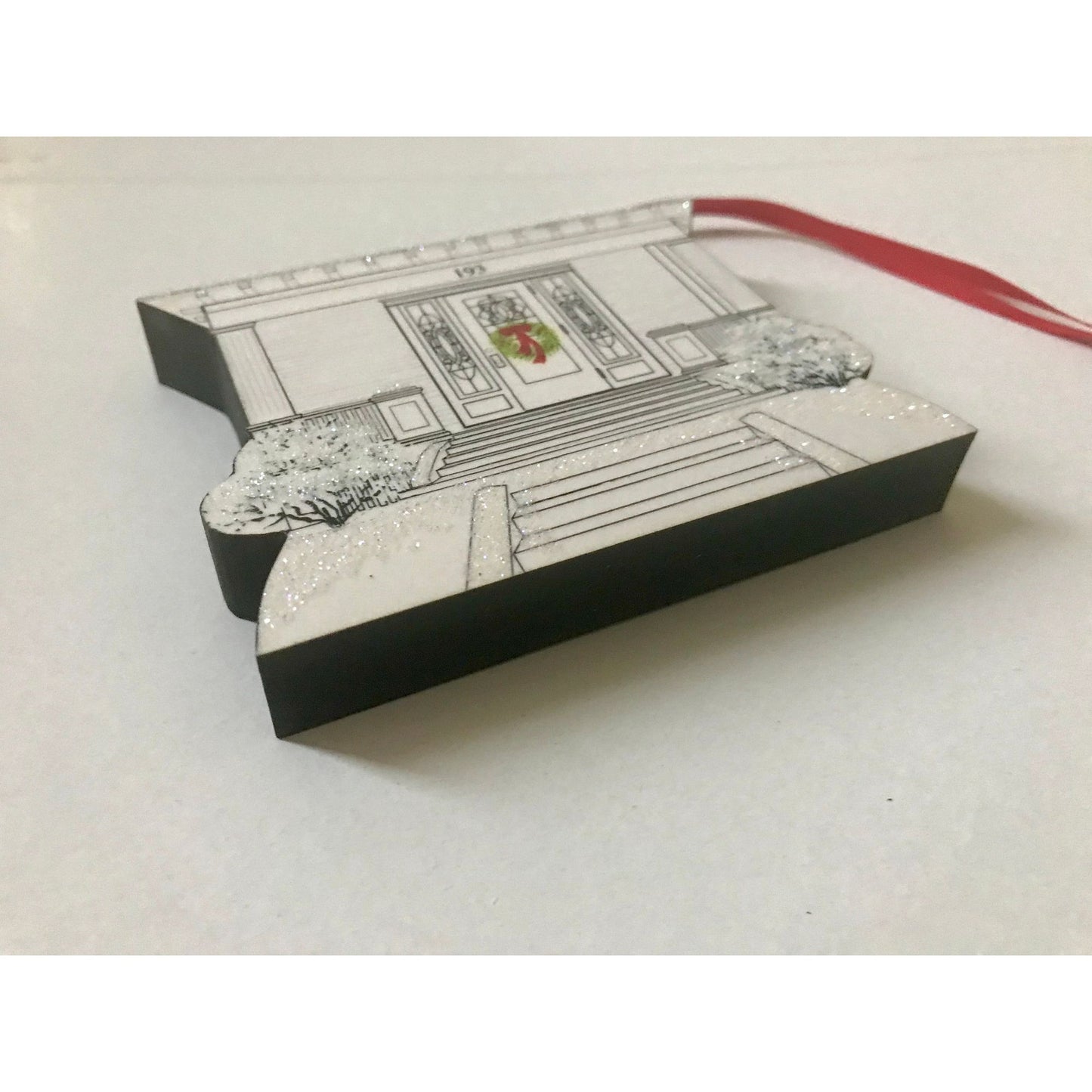 Brandywine Woodcraft - Virginia - wooden Christmas ornament of a Victorian home